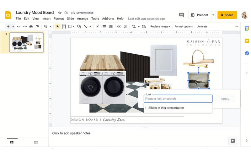 google slides mood board